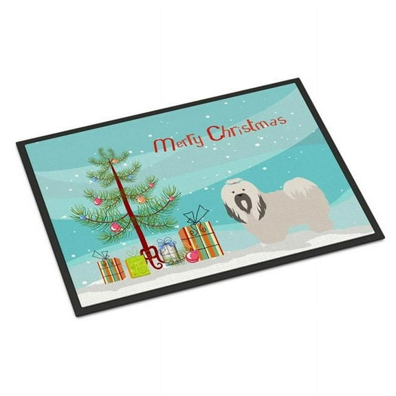 Lhasa Apso Christmas Indoor or Outdoor Mat - 24 x 36 in.