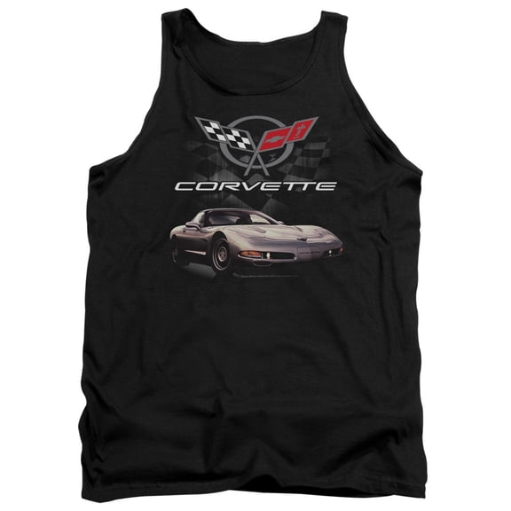Chevrolet Checkered Past Adult Tank Top Black