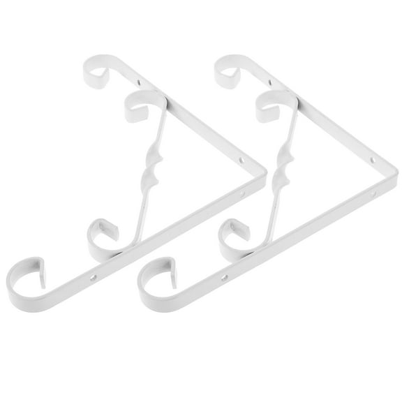 Mobestech Iron Flowerpot Stand White for Space-Saving Indoor Outdoor Display 2Pcs