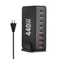 thumbnail image 1 of 440W Quick PD Charger 8 Ports USB Type C Adapter Mobile Phone Laptop Charging Dock Stand, 1 of 5