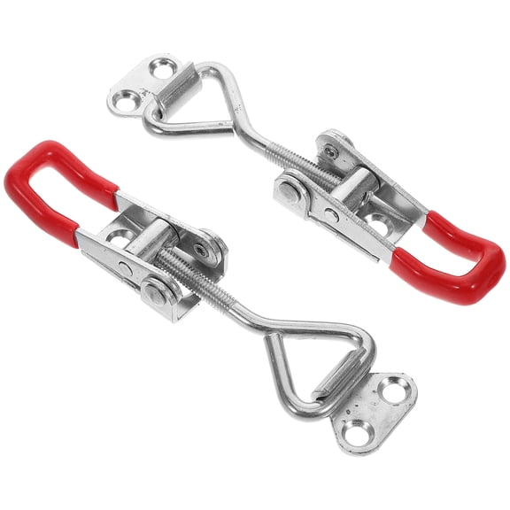 Hemoton 2pcs Adjustable Toggle Latch Clamp Heavy Duty Self Lock Fasteners Stainless Steel Clamps For Drawer Door Cabinet For Home Office Workshop