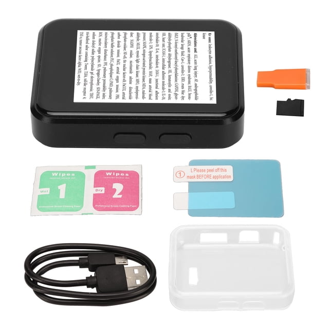 Reproductor MP3 MP4 con pantalla táctil de 1,8 pulgadas, Bluetooth 5.0, radio FM, reproductor de música digital HD sin pérdidas, lector de libros electrónicos con altavoz, 64 GB