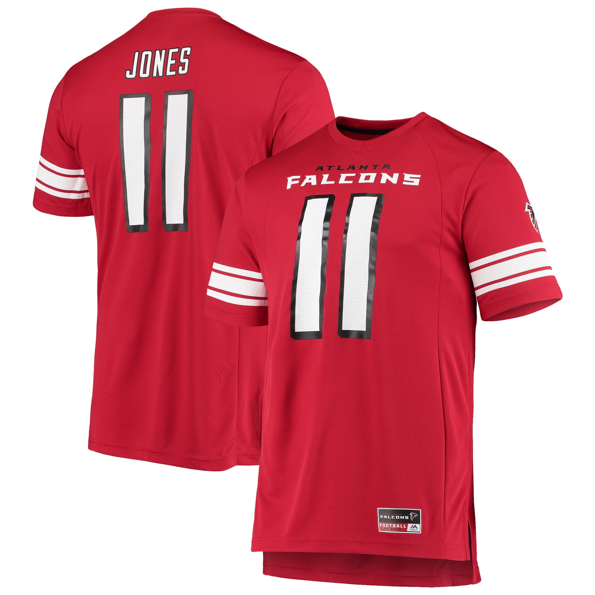 Men's Majestic Julio Jones Red Atlanta Falcons Hashmark Player Jersey 