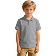 thumbnail image 4 of dazeni Boys 3 Pack School Uniforms Tops Short Sleeve Golf Shirts Collared Cotton Tee Summer Clothes for Kids Blue2, 4 of 9
