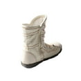 thumbnail image 6 of TMA EYES Snake-Embossed Leather and PU Upper Faux Fur Lining Short Flat Boot for Women, 6 of 6