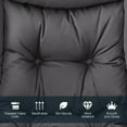 thumbnail image 4 of Spaco Modern Polyester Fabric Lazy Chair, Accent Oversized Comfy Reading Chair, Thick Padded Cozy Lounge Chair with Steel Frame and Side Pocket for Living Room, Bedroom, Dorm, Gray, 4 of 11