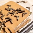 thumbnail image 2 of 100Pcs Decorative Metal Album Corner Guards Vintage Album Corner Protectors For Hardcover Memory Journals Scrapbook, 2 of 8