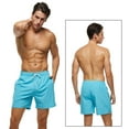 thumbnail image 2 of Tyhengta Men's Swim Trunks Quick Dry Beach Shorts with Zipper Pockets and Mesh Lining Skyblue 32, 2 of 8