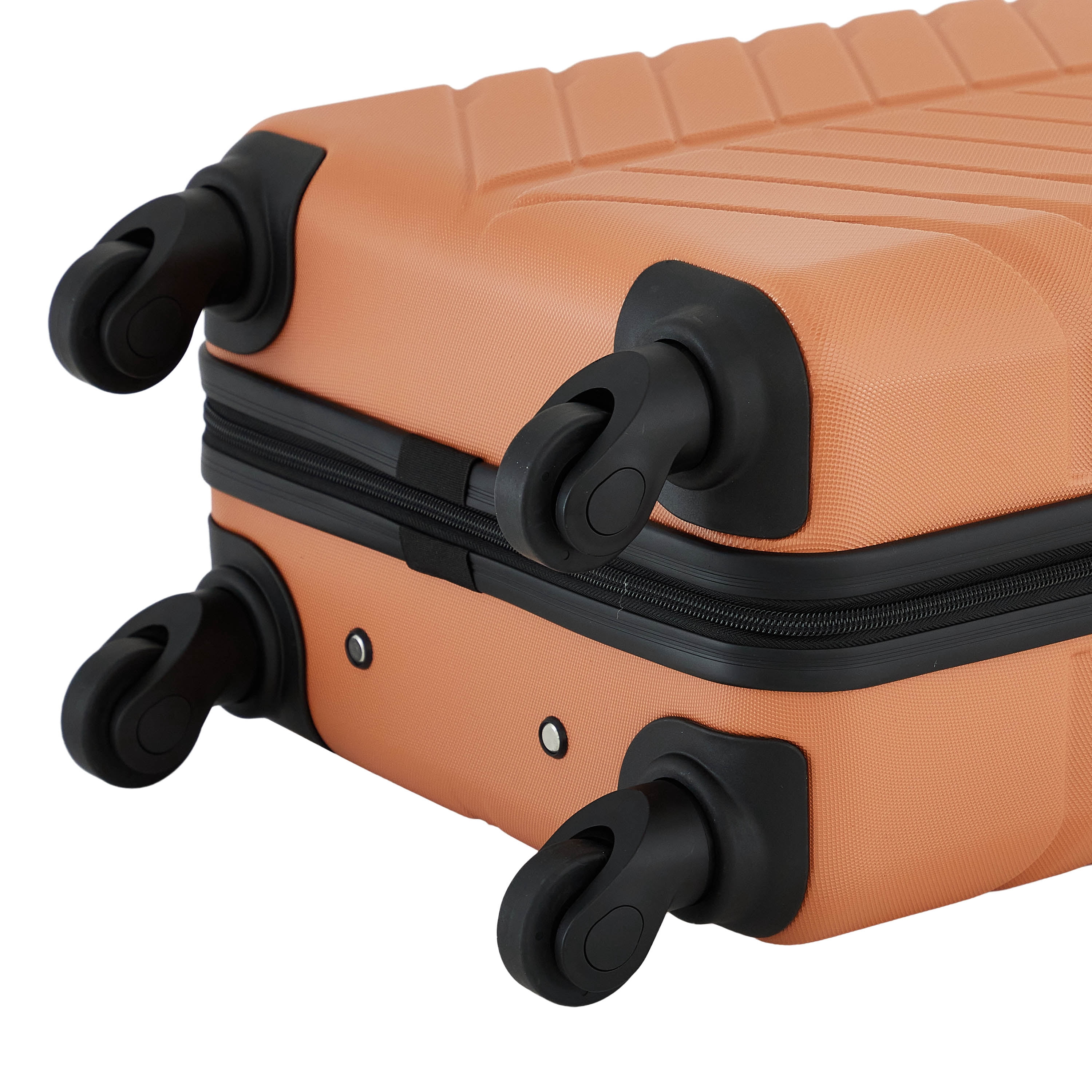 Wrangler 20-inch Carry-on Rolling Hard Side Spinner Luggage, Orange