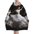 thumbnail image 1 of Couverture à Capuche Anges Fleuris pour Femmes et Hommes Adultes Couverture Portable Surdimensionnée Douce et Chaude, 1 of 8