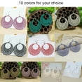 thumbnail image 4 of 1 par de pendientes de cobre para mujer, redondos, elegantes, recubiertos a la moda, fáciles de combinar, joyería para pendientes, regalo de Ropa, zapatos y accesorios Miscelánea blanco beis Minnieouse  AP015713-03, 4 of 6