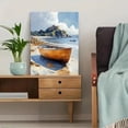 thumbnail image 5 of Wooden Rowboat and Castle Canvas Print/Wall Art Perfect for Beach House Decor Coastal Living Room Nautical Themed Seaside Cottage Summer Home Decoration, 5 of 8