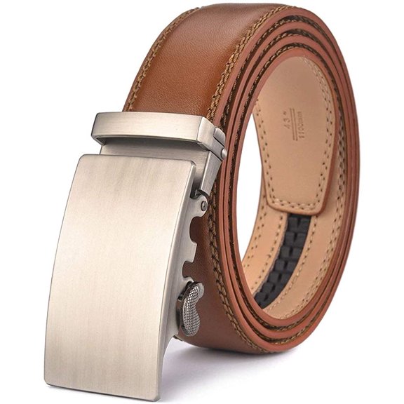 Men’s Belt Ratchet Automatic Belt for Men 35 mm Wide Leather Belt
