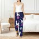 thumbnail image 4 of Fotbe Lama in Space Pantalones de Pijama para Mujer, Pantalones de Dormir, Pantalones Pj con Cordón y Bolsillos-3X-Large, 4 of 6