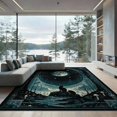 thumbnail image 2 of ODIKA 8'x10' Washable Area Rug Non-Slip Chair-Friendly Mat Halloween Gothic Mushroom Witchy Phase Mystic Artifact Moody for Dining Room, Large Office, Lounge, 2 of 7