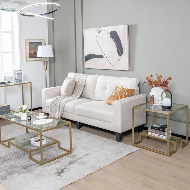 ローテーブルStainless Modular 2tier Sofa Table ローテーブルStainless Modular 2tier Sofa Table ローテーブル