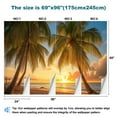 thumbnail image 3 of Peel and Stick Wallpaper Sunset Sea Palms White Beach Caribbean Island Barbados Palm Trees Sky Modern Art Wall Mural Decor Self Adhesive and Removable 69in x 98in, 3 of 8