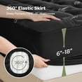 thumbnail image 5 of BEDLORE King Mattress Topper Gray, Breathable Bamboo Pillow Top Pad for Back Pain Relief,6-18 inch Deep Pocket, 5 of 10