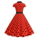 thumbnail image 5 of Vestido de Manga Corta para Mujeres de Moda Casual Impreso Cuello en V con Cremallera Grande Del Doblado, Poliéster Ligero para el Verano, 5 of 9