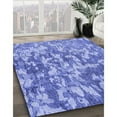 thumbnail image 3 of Ahgly Company Machine Washable Indoor Round Transitional Day Sky Blue Area Rugs, 5' Round, 3 of 7