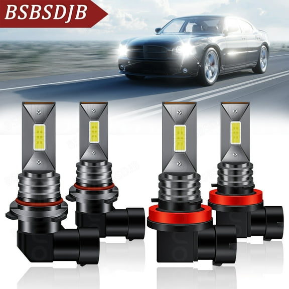 For Lexus IS250 IS350 2006-2010 6000K White LED Headlight High/Low Beam Bulbs