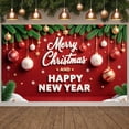 thumbnail image 3 of Festive Design Merry Christmas Ornament Theme Happy New Year Holiday Banner for Family Gatherings Seasonal Decor Indoor Celebrations, 3 of 9