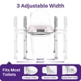 thumbnail image 4 of KEKOY Bedside Commode for Seniors, Commode Chair with Arms and Padded Seat , FSA HSA Eligible 400lb Easy Assembly Toilet Chair , Adjustable Raised Toilet Seat with Handles, 4 of 9