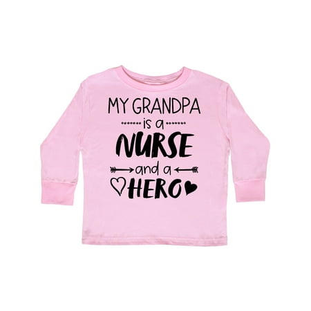 

Inktastic My Grandpa is a Nurse and a Hero Gift Toddler Boy or Toddler Girl Long Sleeve T-Shirt