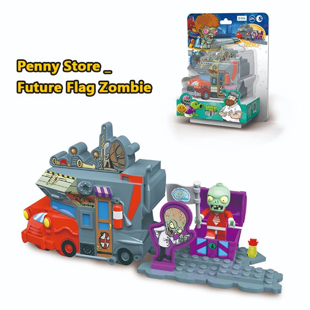 Plants vs. Zombies, tienda misteriosa de Penny's, Peashooter, Buckethead, Zombie, montaje, bloques de construcción, decoraciones, juguete, juego, modelo, regalo