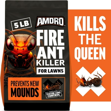 Amdro Fire Ant Killer Bait Yard Treatment Granules , With Season Long Control, 5 lb. Treats up to 10,000 sq. ft.