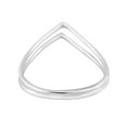 thumbnail image 6 of Sleek Double Chevron Curved Wave Sterling Silver Band Ring-9, 6 of 8