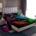 thumbnail image 1 of Erosebridal Video Gamer Bed Sheets King,Gradient Checkered King Sheet Sets,Gamepad Decor,Reversible,Breathable,4pcs, 1 of 7