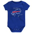 thumbnail image 2 of Newborn & Infant Red/Royal/Heather Gray Buffalo Bills Three-Pack Eat, Sleep & Drool Retro Bodysuit Set, 2 of 4