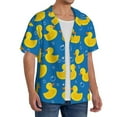 thumbnail image 2 of KLL Rubber Duck Print Men's Shirt Short Sleeve Button Down Summer Cuba Beach Shirts- 3X-Large, 2 of 5