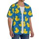 thumbnail image 2 of Balery Rubber Duck Camisa Casual de Manga Corta con Botones para Hombre, Texturizada, Estilo Cubano, para Playa, Verano-Medium, 2 of 5
