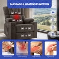 thumbnail image 4 of ModFusion Recliner, Brown Fabric, Indoor and Living Room Use, Massage and USB Port Features, 4 of 7