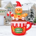 thumbnail image 6 of GOOSH Christmas Inflatables 6 FT Gingerbread Man Decorations, Inflatable Gingerbread Man Sitting in Hot Cocoa Mug Scene with Built-in LEDs, Outdoor Christmas Decorations for Xmas Holiday Party, 6 of 7