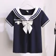 thumbnail image 2 of Conjunto de uniforme JK Sanrioed Cinnamoroll para niña, Top de manga corta, Falda plisada, estilo escolar Kawaii, regalo para niño, 2 of 5