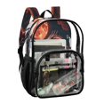 thumbnail image 2 of Ttyddzy Clear Backpack Heavy Duty PVC Transparent Backpack for College Workplace, Red Blood Moon, 2 of 8
