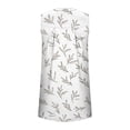 thumbnail image 5 of Homenesgenics Tank Tops for Women Plus Size Floral Printed Pullover,Summer Casual Tank Top,Pleated Round Neck Sleeveless Tunic To White XXL, 5 of 5