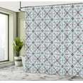 thumbnail image 5 of Ambesonne Vintage Shower Curtain, Moroccan Floral Mosaic Art, 69"Wx75"L, Pale Blue Red Green, 5 of 5