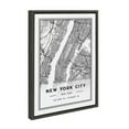 thumbnail image 2 of Kate and Laurel Sylvie New York City Modern Map Framed Canvas Wall Art by Jake Goossen, 18x24 Gray, Geographical Map for Wall, 2 of 7