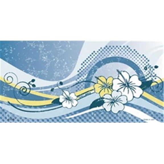 Blue Hawaii Hibiscus License Plates Blanks Tags