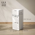 thumbnail image 2 of 3-Drawer White MDF Filing Cabinet with Lock, Compact Office Storage Cabinet with Adjustable Rails for A4/Letter Files, Versatile Printer Stand for Home Office or Study Room, 2 of 7