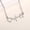 XL1166 White Gold Color, variant on Cat Paw Necklace Heartbeat Chart