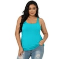 thumbnail image 3 of Sociala Plus Size Square Neck Slim Camisole For Women Adjustable Straps Stretch Tank Tops, 3 of 6