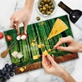 thumbnail image 4 of Forest Cutting Board, Trees Forest Picture from Indoor Sun Rays as Background Wooden Floor Art Print, Decorative Tempered Glass Cutting and Serving Board, Large Size, Green Brown, by Ambesonne, 4 of 5
