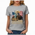 thumbnail image 5 of mgoYE Women T Shirt USA Logo 250 Years American Flag 250th Anniversary USA T-Shirt(Light Gray,2XL), 5 of 8