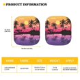 thumbnail image 5 of Binienty Hawaii Palm Tree Car Sun Shade for Windshield Sun Shield for Front Window Blocks UV Rays Easy to Install Foldable 2-Piece Car Sunshades Protector Accessories for Car Truck SUV, 5 of 5
