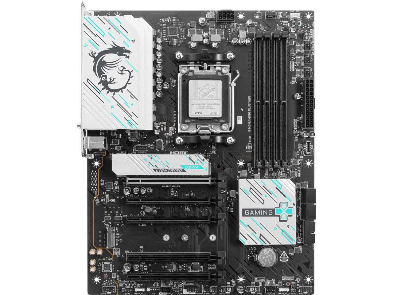 MSI B840 GAMING PLUS WIFI Gaming Desktop Motherboard, B840 Chipset, Socket AM5, ATX